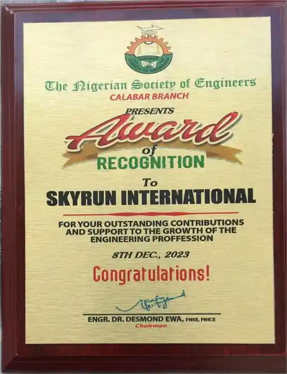 汇鸿空调（尼）荣获尼日利亚工程行业发展杰出贡献奖